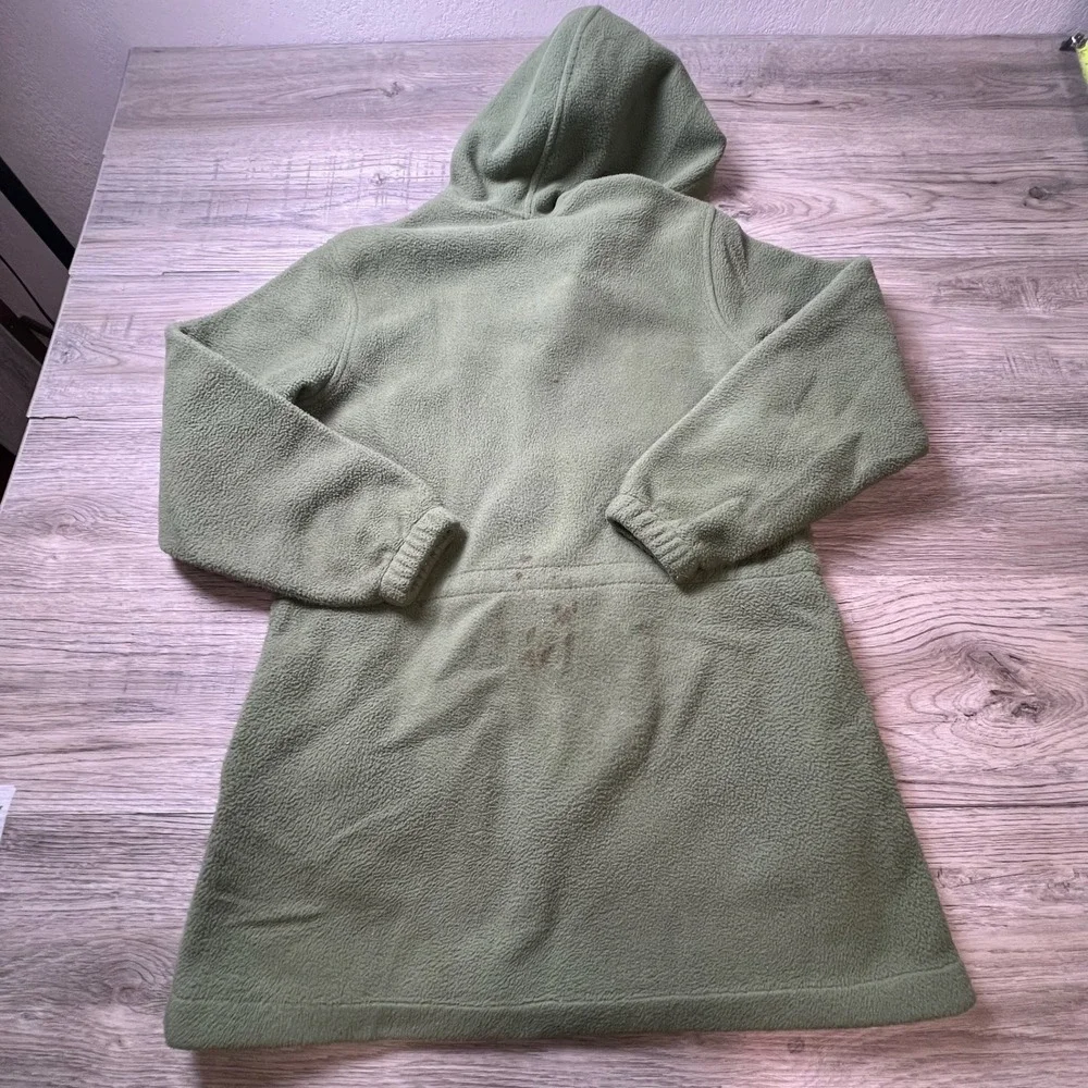 Lands End Fleece Parka‎ Women S 6-8 Olive Green Aircore-200 Full Zip Jacket